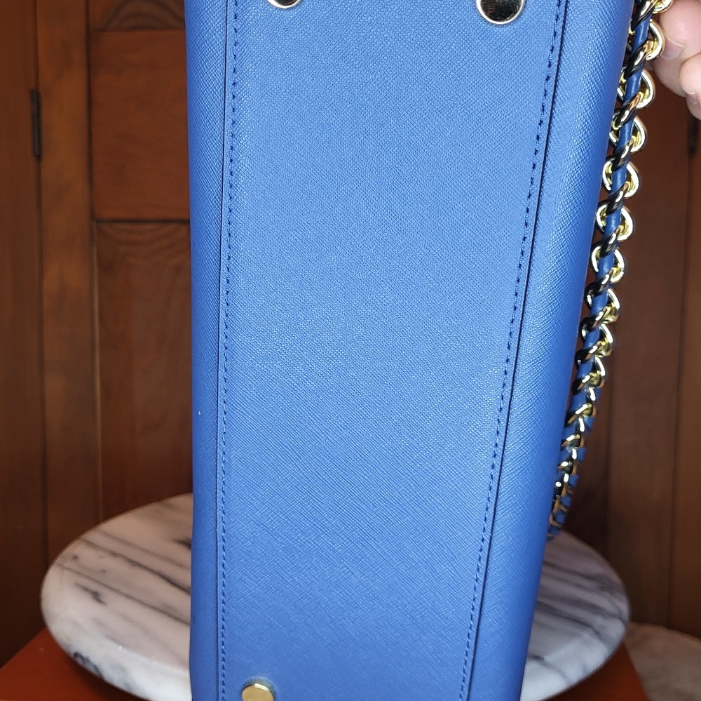 Michael Kors Blue Leather Handbag - Picture 11 of 17